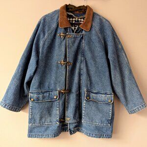 Vintage GAP Fireman Men's Jacket XXL Denim Barn Chore Coat Cabincore Heavyweight